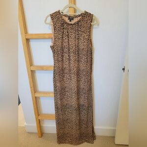 NWOT JCrew Leopard Print Sleeveless Maxi Dress